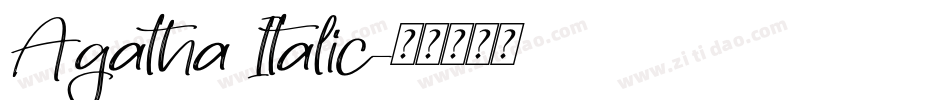 Agatha Italic字体转换